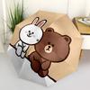 1PC BROWN Bear CONY Automatic Folding Umbrella with 8-Rib Compact & Lightweight Design, Self-Opening/ Closing032