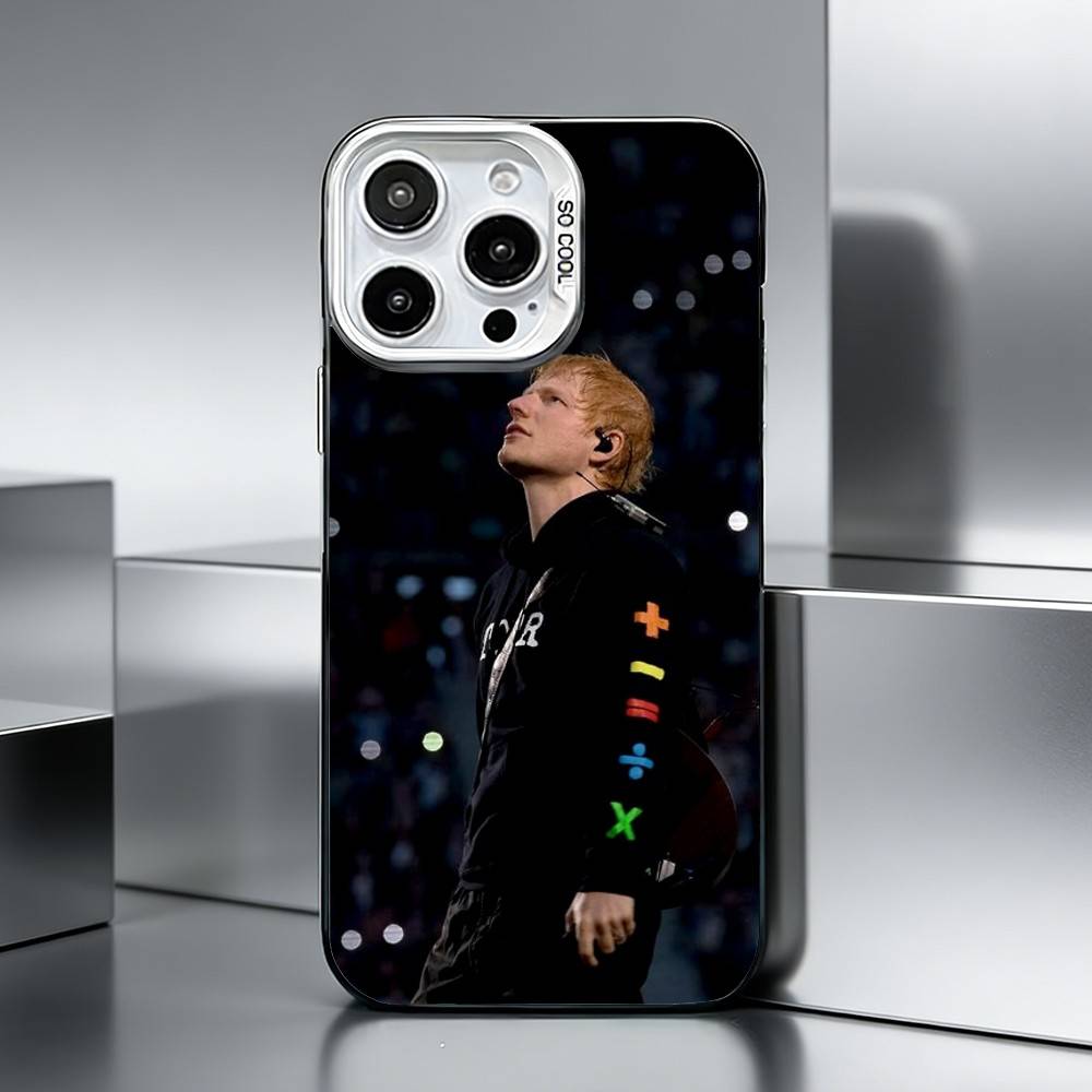 S-Singer E-Ed Sheeran Phone Case For iPhone 17,16,15,14,13,12,11 Plus,Pro Max,XS,Colored silver phone case