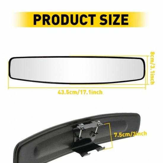 17" Rear Mirror View 17 Inches Wide Convex Car Angle Truck SUV Day Night Acces