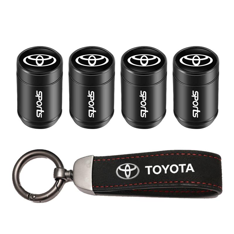 2026 Neu Für Toyota Toyota Auto Reifen Rad Ventilkappen Abdeckung Wildleder Auto Schlüsselanhänger Ring Schlüsselanhänger Für Toyota GR Corolla Yaris Aygo Pr