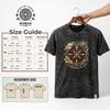 Nomad Sari Stonewashed Cotton T-Shirt - Stay Wild Moon Child - Blue - XL