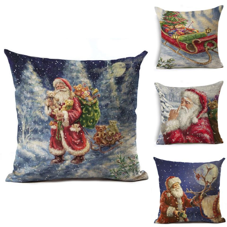 Premium Quality 17.7" Merry Christmas Cushion Cover With Timeless Holiday Design
