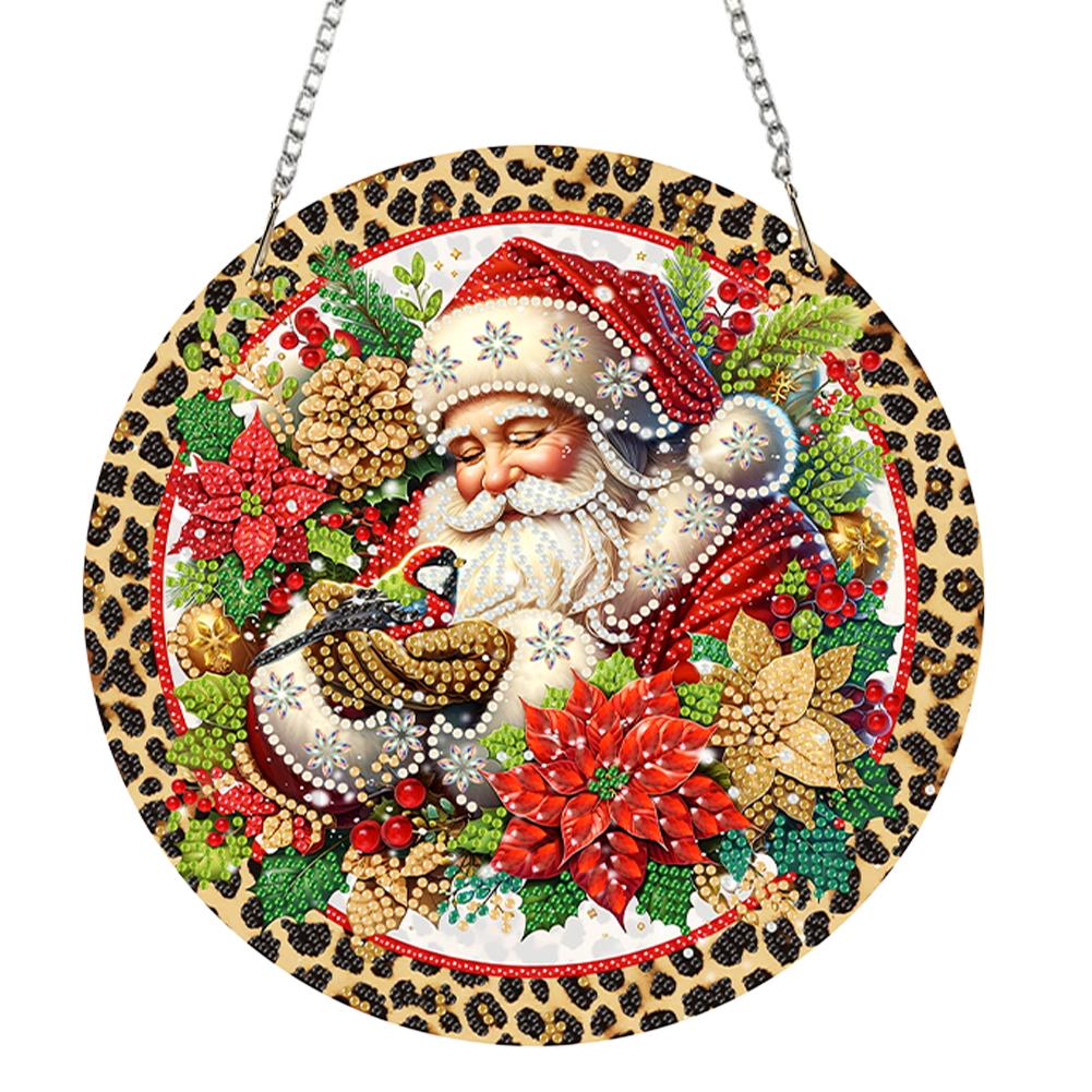 Acryl 2D/Flach DIY Weihnachten Sonderform Hängende Diamond Art Kits Diamant Malerei Set Strass Diamantkunst Fensteranhänger