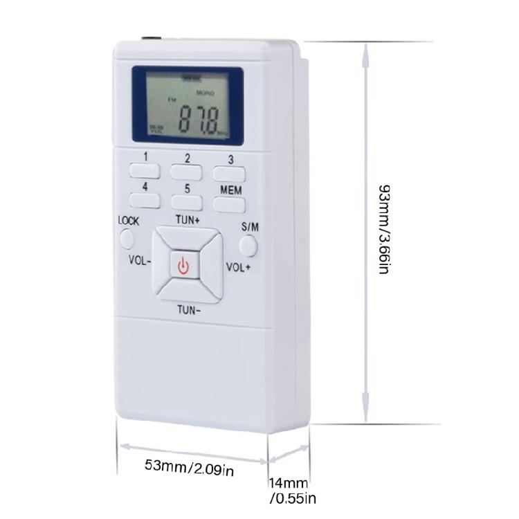 Portable AM FM Radio with Headphones Auto Scan Memory Function Small Size for Travel Camping Home Use