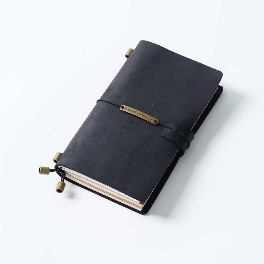 Cuaderno de Cuero Genuino TN Vintage - Diario y Bloc de Notas de Cuero Vacuno Crazy Horse Hecho a Mano En Stock