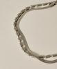 Novice Tokyo Bar & Snake Double Chain Bracelet [Stainless] / Silver