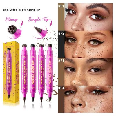Lápiz de Maquillaje de Doble Punta para Pecas, Bolígrafo a Prueba de Manchas para Pecas, Sello de Pecas Falsas de Alta Calidad
