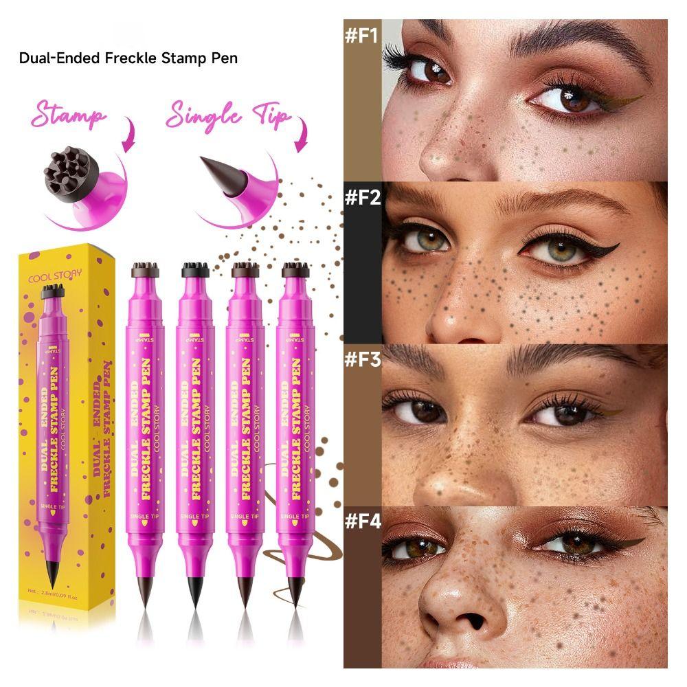 Dual-Ended Freckle Makeup Pencil Smudge-proof Freckle Pen High Quality Faux Freckle Stamp