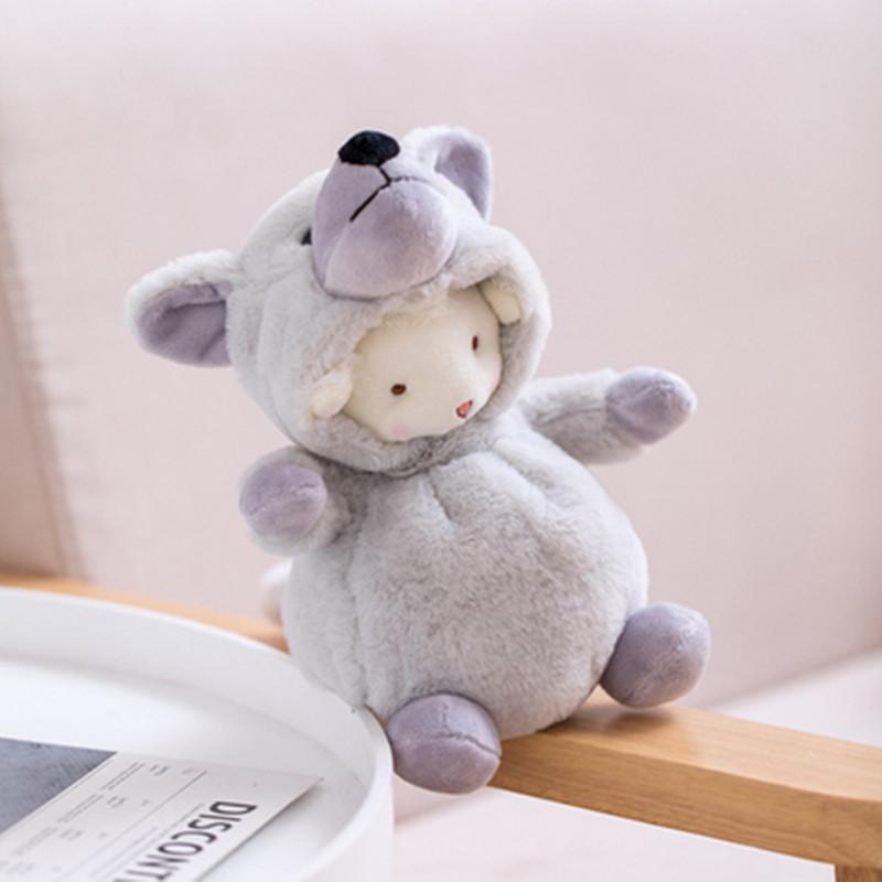 Cute ins turn into lamb plush toy rabbit frog doll birthday gift small grab machine doll