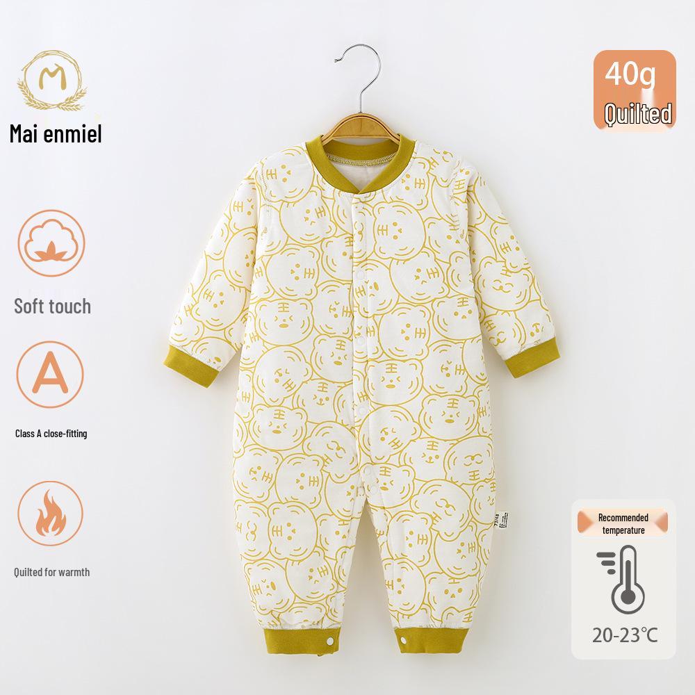 

Maienmier Quilted Warm Baby Onesie - Autumn/Winter Class A Newborn Romper, 40g 73 cm