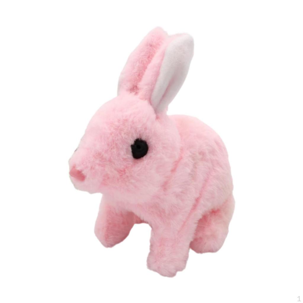 Plush Bunny Toy Adorable Interactive Rabbit for Children Toddlers Kids White
