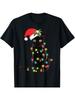 [Fast Arrival] Meowzel Tov Hanukkah Black Cat Christmas Lights Pet Gift T-Shirt for Men Women, New Year Gift, Christmas