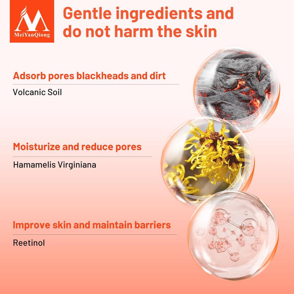 Volcanic Mud Black Mask Face Care Acne Blackhead Removal Treatment Whitening Moisturizing Skin Care Peel Mask Anti-Aging Cream