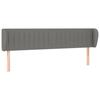 VidaXL Tête de lit avec oreilles Gris foncé 183x23x78-88 cm Tissu3117397