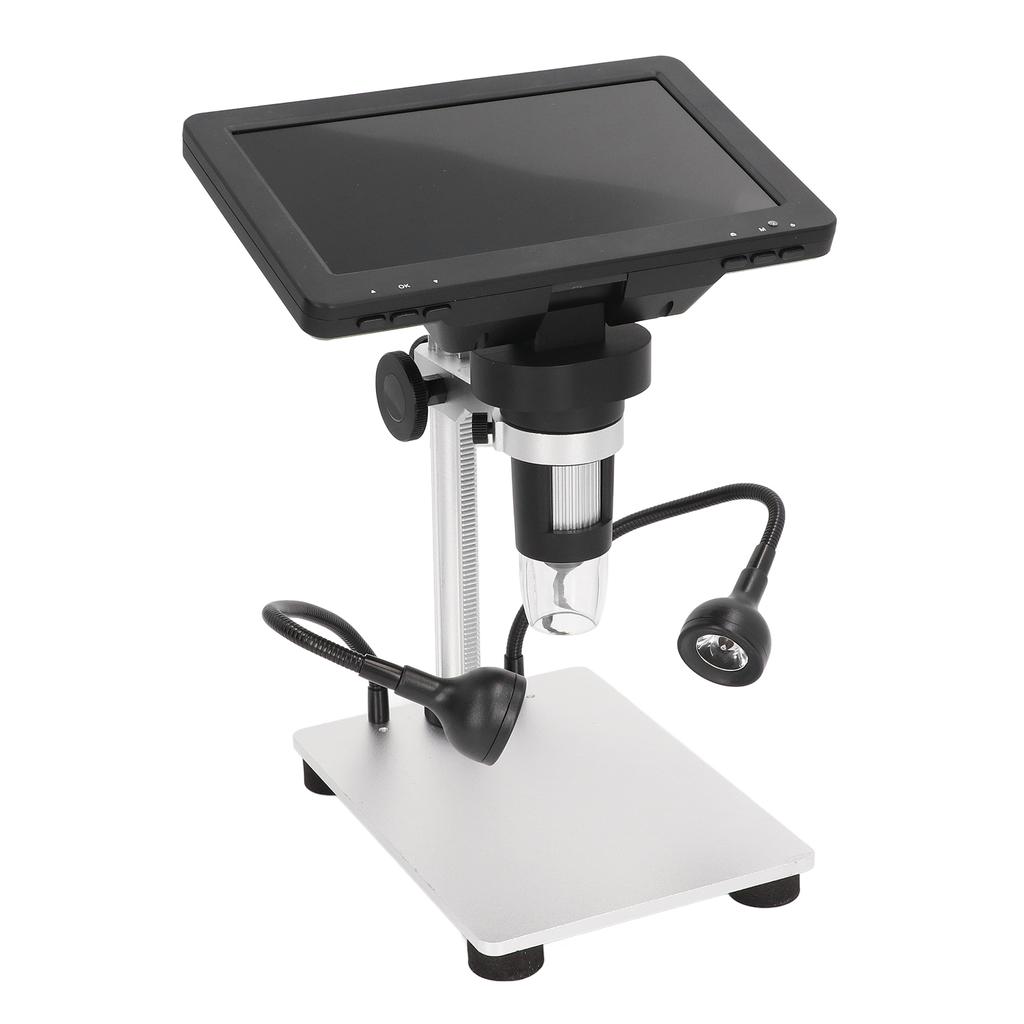 7in LCD Digital Microscope HD 1200X 1080P Video Electronic Repair Microscope with LED Light