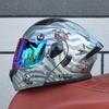 103-ORZ-Motorcycle Helmet, Men's and Women's Open Face Helmet, Dual Mirror, Summer Full Face Helmet, Four Seasons