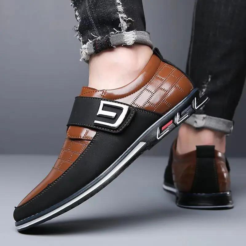 Men Dress Shoes Fashi Leather Men Loafers Classice Shoes Retro Business Shoes Zapatos De Hombre Big Size 48 49 50 51 52