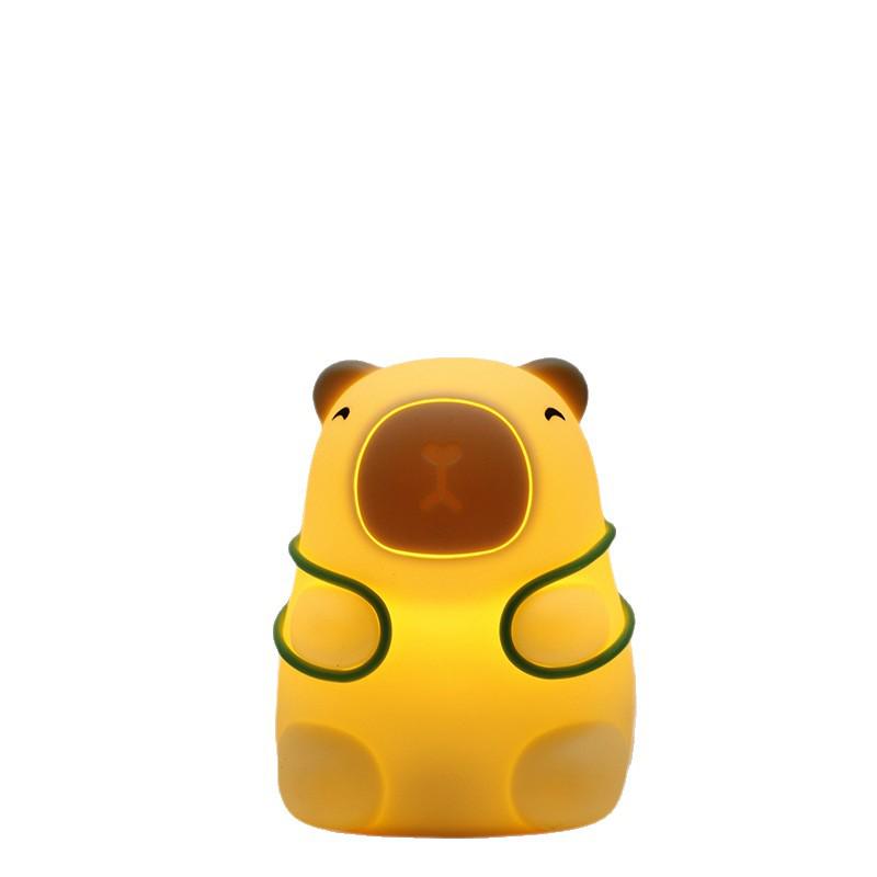 Capybara Silicone Night Light: Children's Seven-Color Bedside Lamp