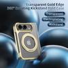 360 Degree Rotating Electroplated Transparent for Magsafe Magnetic Bracket Phone Case,  for IPhone Ultra Screen Protector Cover