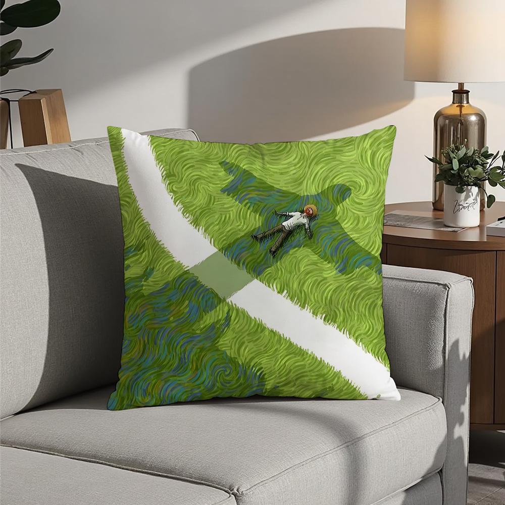 Starry Sky Van Gogh Art Oil Painting Pillow Case 3D Print Polyester Fiber 40*40Cm Home Sofa Throw Decoration Festival Gift