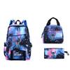 3-Piece LiloStitch Kids Backpack Cartoon Pencil Case Boys Girls Student Backpack