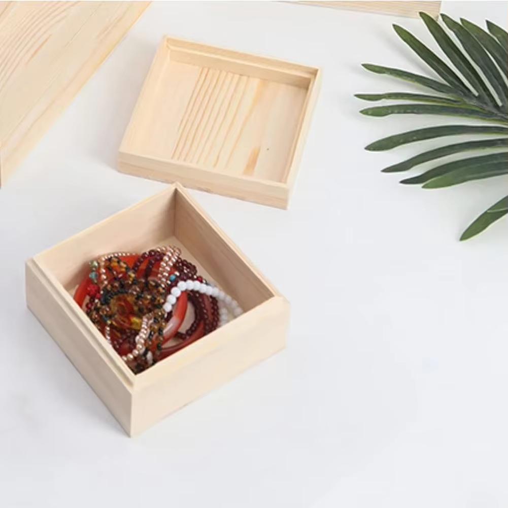 

As Shown In The Picture Jewelry Collection Box Collection Wood Decoupage Fitment Jewelry Keepsake Light Wood Notes