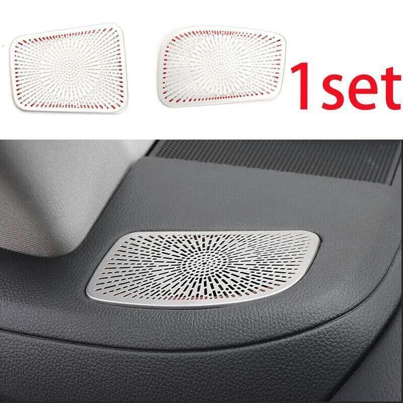 For Toyota Highlander - Dash L&R Vent Speaker Cover Trim Silver Steel