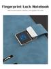 Factory Direct Sale Fingerprint Lock Notepad Loose-leaf Notepad Calculator with Card Slot Notepadleather Notebook  Box and Pen