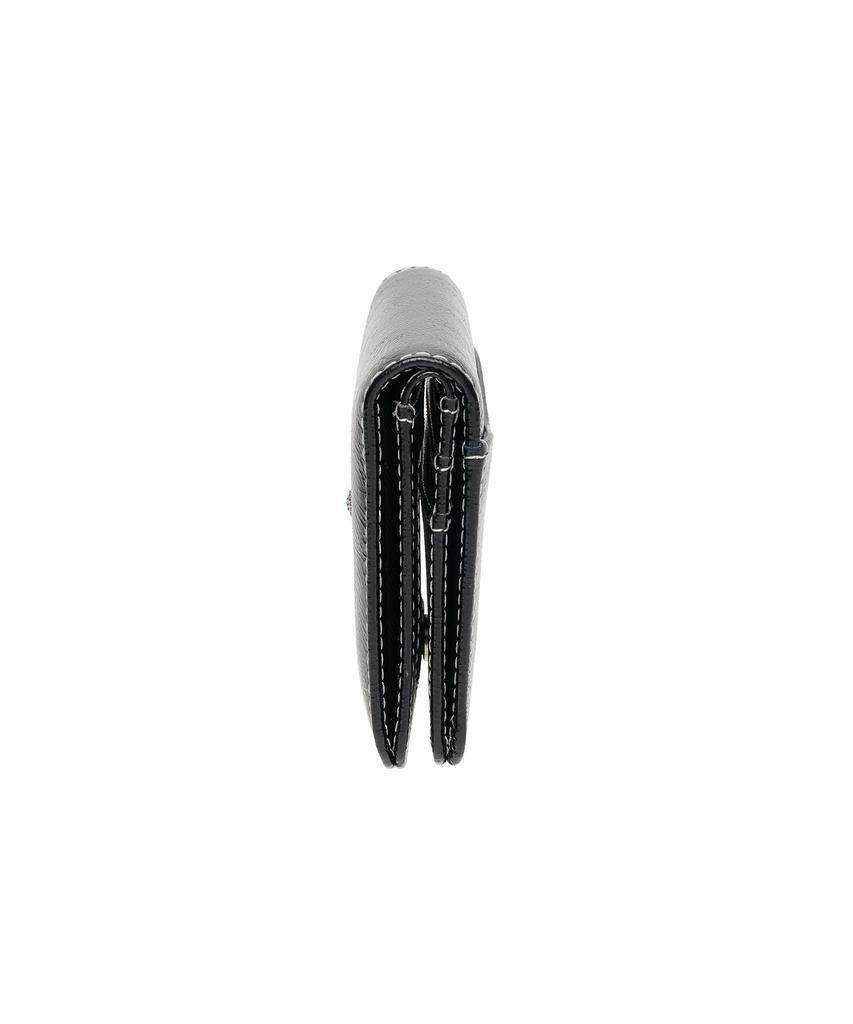 Lemasque Daisy Photo Slot Wallet Bill Card Holder Black