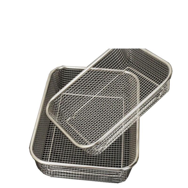 Homeglen Large Square Stainless Steel Draining Basket