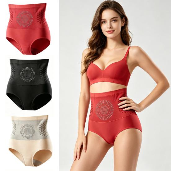 Women High Waisted Tummy Control Panties Honeycomb Design Breathable Butt Lifting Briefs Seamless Shapewear Underwear