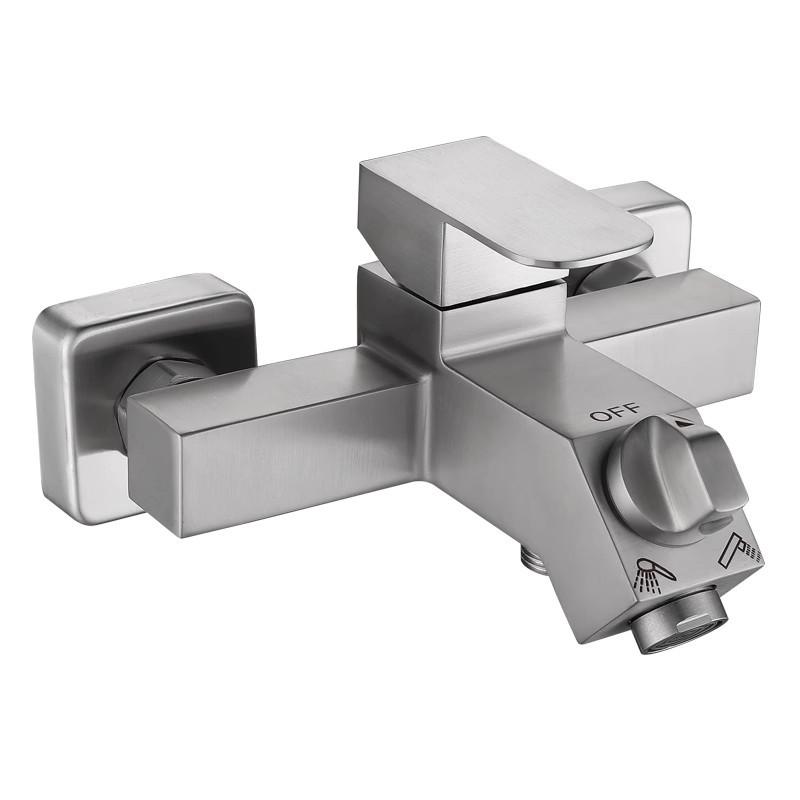 Bathroom Shower Faucet  Wall Mounted 304 SUS Shower Faucet Set Brushed Finished Styel New