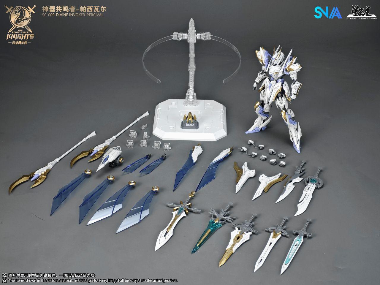 SNAA Sc-009 DIVINE INVOKER PERCIVAL Chevaliers de la Table Ronde Kit de Maquette de Luxe à Assembler HG 1/144 Figurine Anime Jouet Cadeau with box
