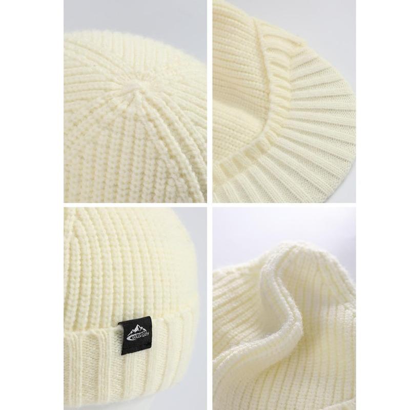 Fashion Autumn and Winter Short Eave Knitted Mao Line Duck Tongue Hat Women Thickened for Keep Warmth Ear Protection Knitted Hat