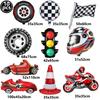Checkered Race Car Party Black White Checkered Flag Tablecloth Road Tablecloth Racetrack TableCover Racing Birthday Party Decor