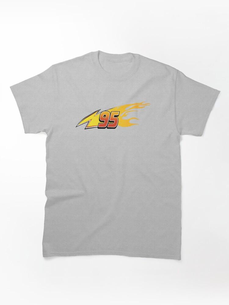 NASCAR Cup Series Lightning McQueen Team 95 Flames LEFT SIDE Classic Unisex T-Shirt