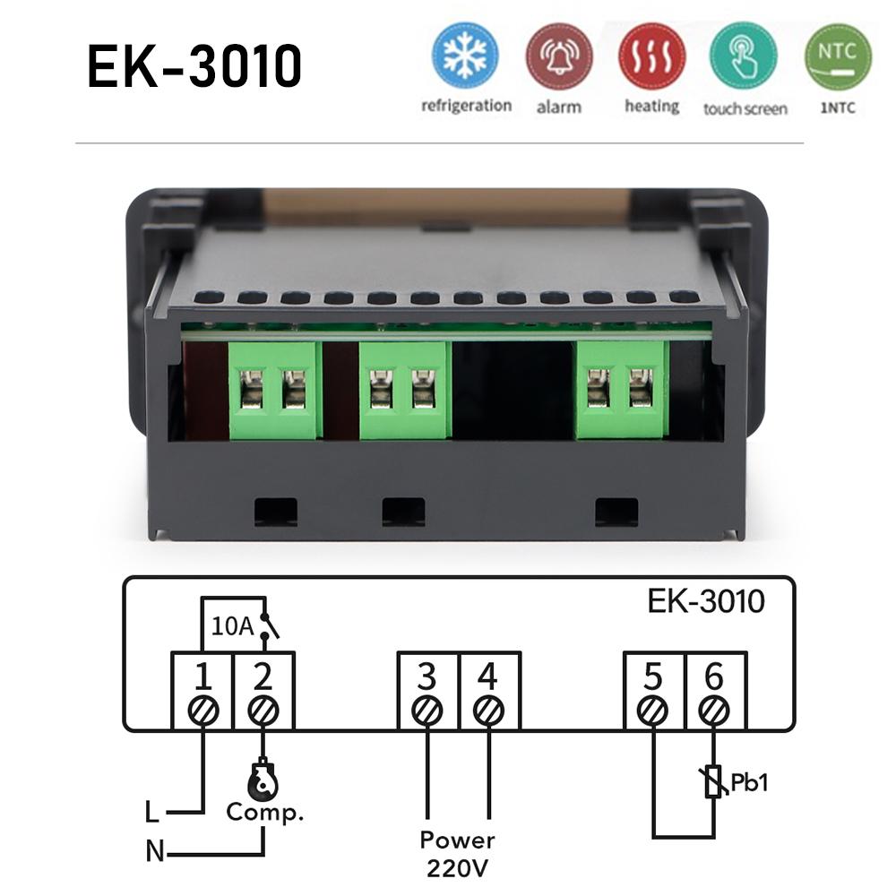 EK-3030 220V Digitalthermostat für Kühlraum Inkubator Temperaturregler Kühlung Heizung Thermoregler Relais