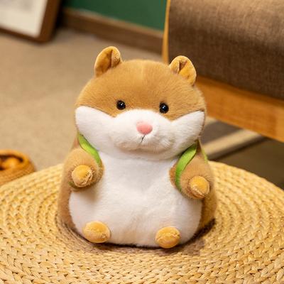 Niedlicher Cartoon Sitzender Rucksack Hamster Puppe Plüschtier Puppe Kinder Stoffpuppe Kissen Mädchen Geschenk