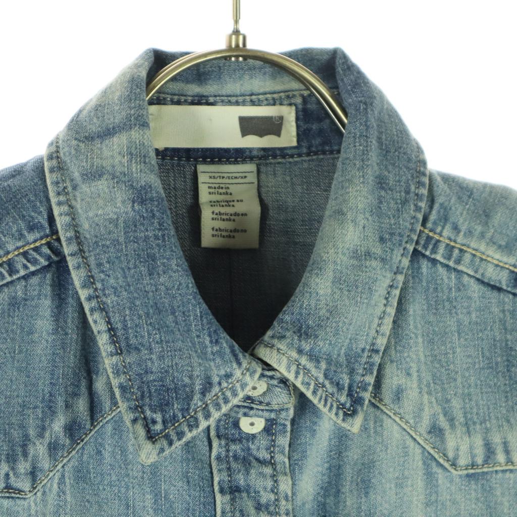 Unbenutzt Levi's French Sleeve Denim Weste XS blau Damen Gebraucht