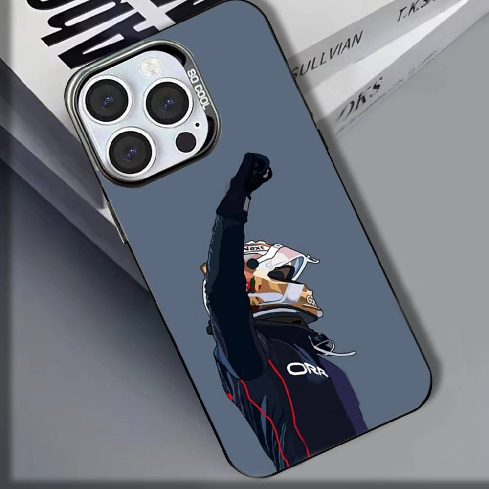 Custodia per Telefono Driver M-Maxs V-Verstappens Per iPhone 16,15,14,13,12,11,8,7,Pro,Max,Plus,Mini,XS,SE Copertura Opaca Antiurto