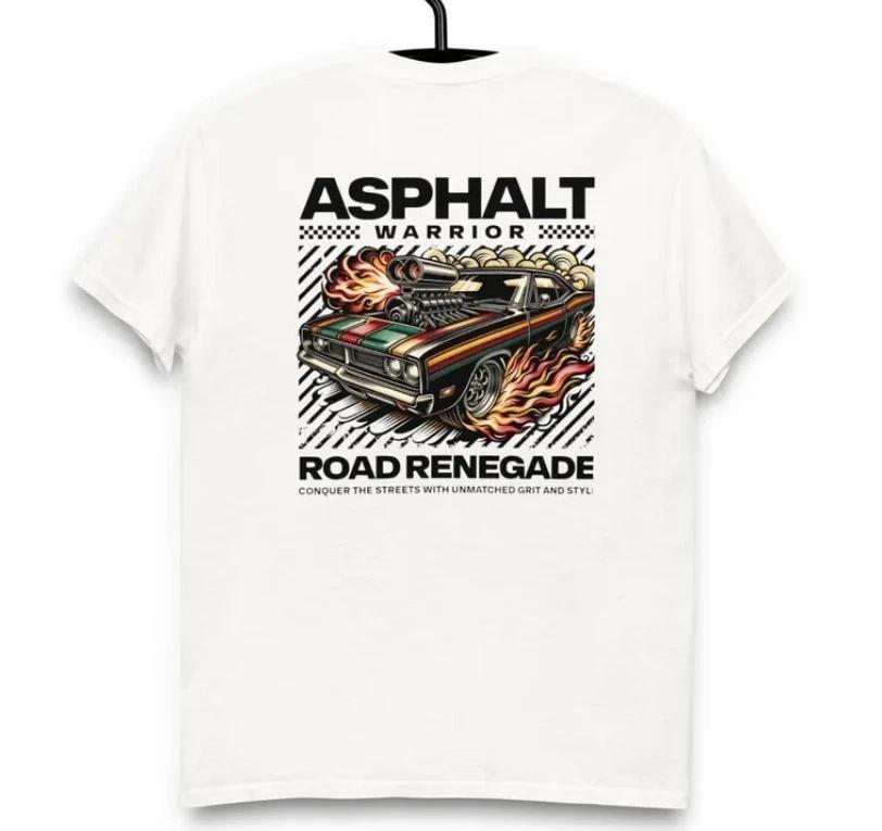 American Muscle Car T-Shirt – Retro Challenger Camaro Burnout Graphic Tee M
