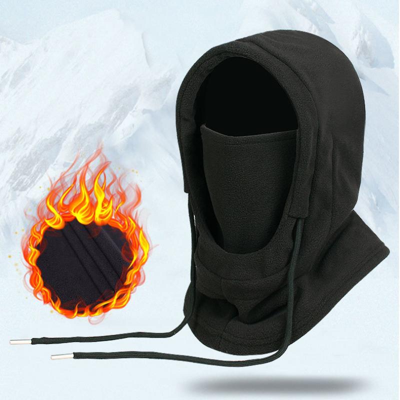 Warme Fleece Sturmhaube für Männer Frauen Winter Gesichtsmaske Nackenwärmer Kapuzenmütze Winddicht Thermisch Kopfbedeckung Mützen Bandana