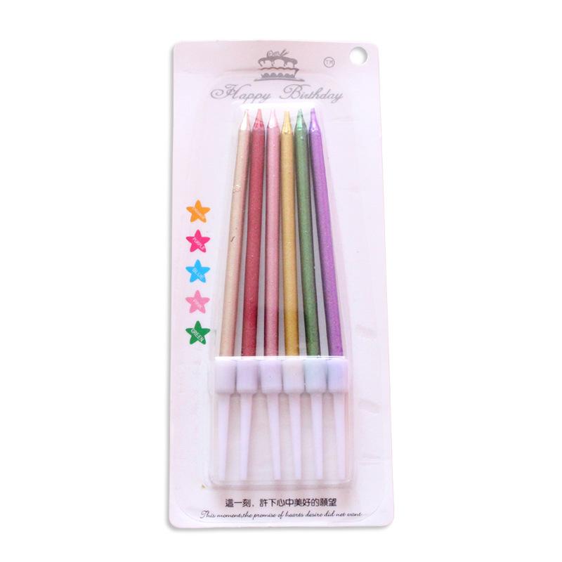 Gold-plated Pencil Candles, Creative Birthday Cake Candles, Birthday Candles, Golden Champagne Candles