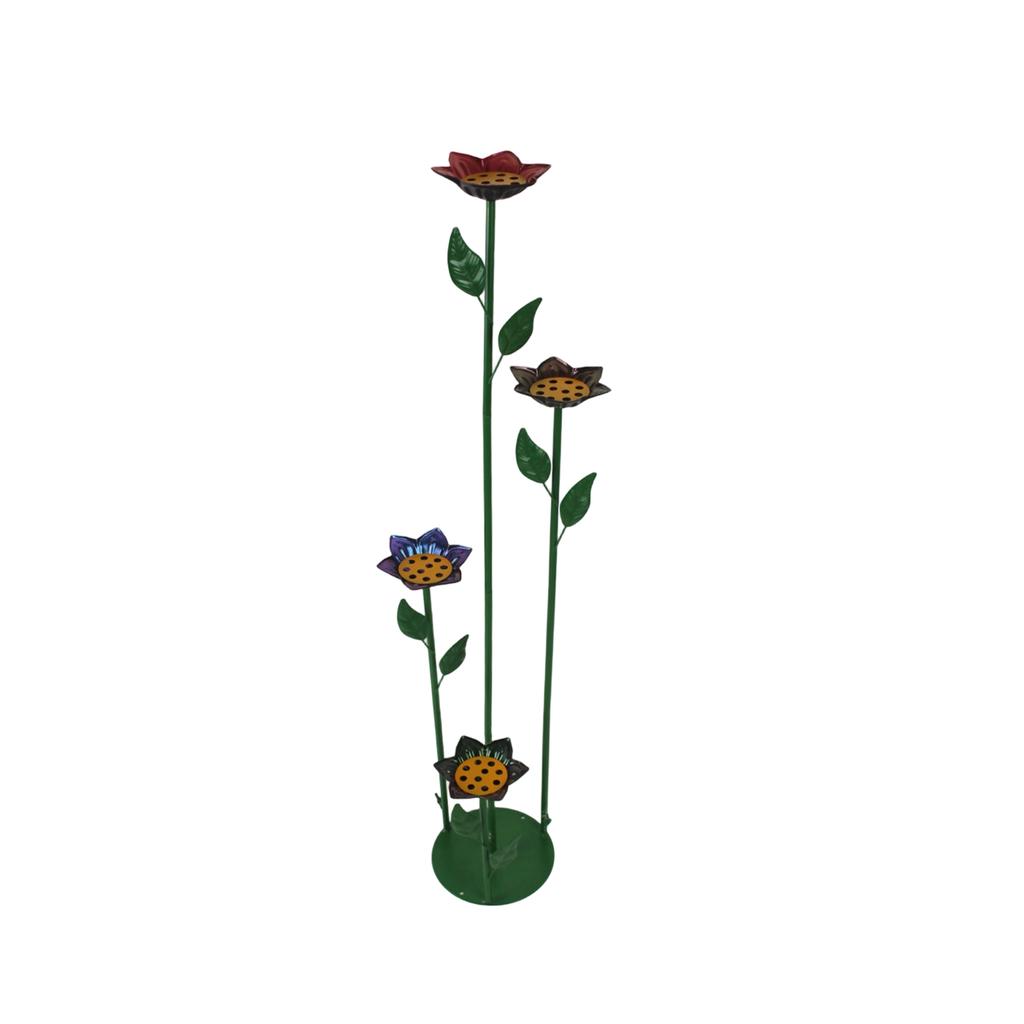 Outdoor Flower Bird Feeder and Bird Bath, Garden Stake Butterfly Dish for Yard Decoration