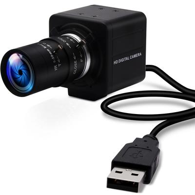 ELP USB Camera 100 FPS High Speed 1080p 10x Optical Zoom Lens 2MP USB Webcam Manual Zoom In and UVC Computer Conference Golf Swing Camera for