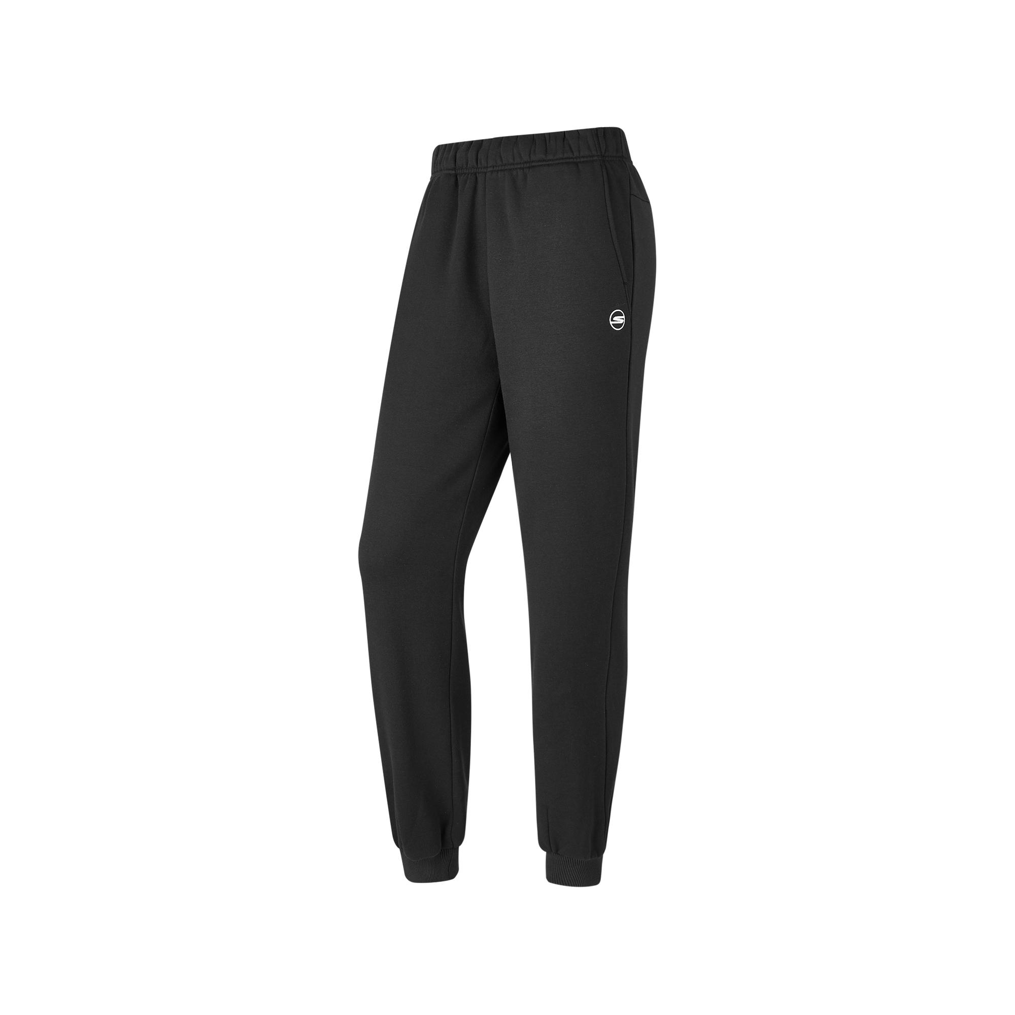 Skechers Logo Soft Comfortable Knitted Sports Pants Women pants Black P424W156-0018 S