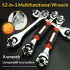 52/48 En 1 Jeu d'Outils Multifonction pour Boulons cannelés à Main Douille Ratchet Universelle Clé Polyvalente Avec Rotation à 360 Degrés