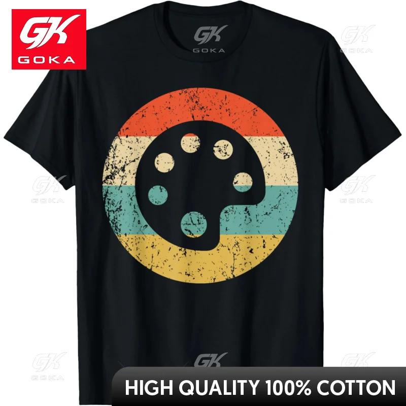 

Art Teachers Retro Color Palette Graphic T Shirt Unisex Tops Casual Fashion Coo Hip Hop Short Sleeve Tees Clothing Unisex T Shirts S
