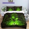 Alien Pattern Bedding,Quilt Set Quilt Cover Pillowcase Home Decoration Birthday Gift (1 * Duvet Cover + 2 * Pillowcase, Without Core)