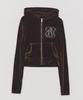 Rawmantics Logo Cubic Slim Fit Velvet Zip-Up Brown